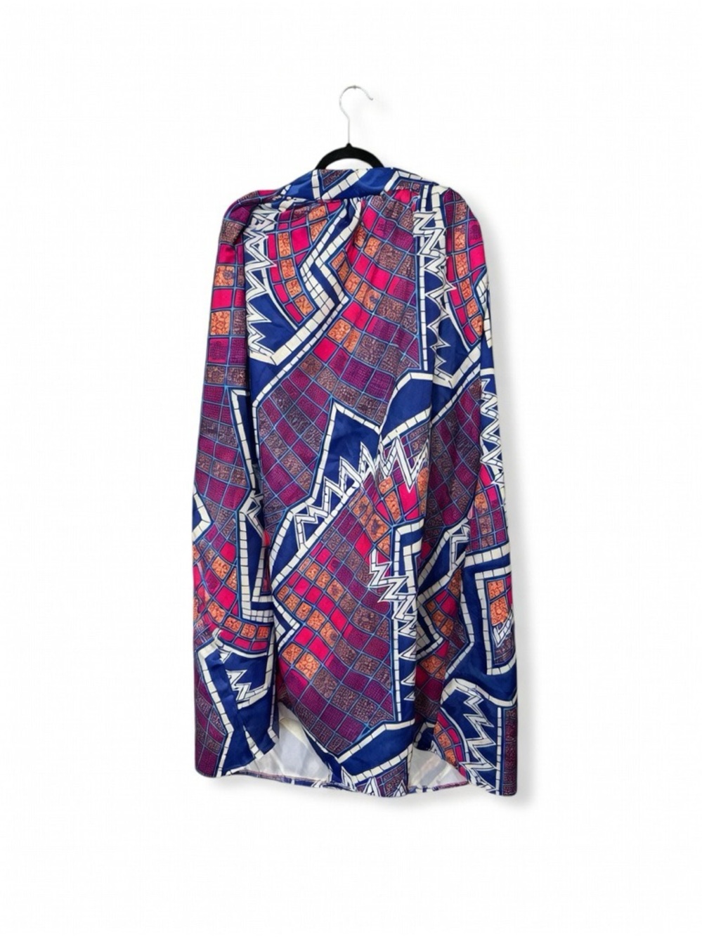 Source Unknown Blue + Pink Geometric Maxi Skirt